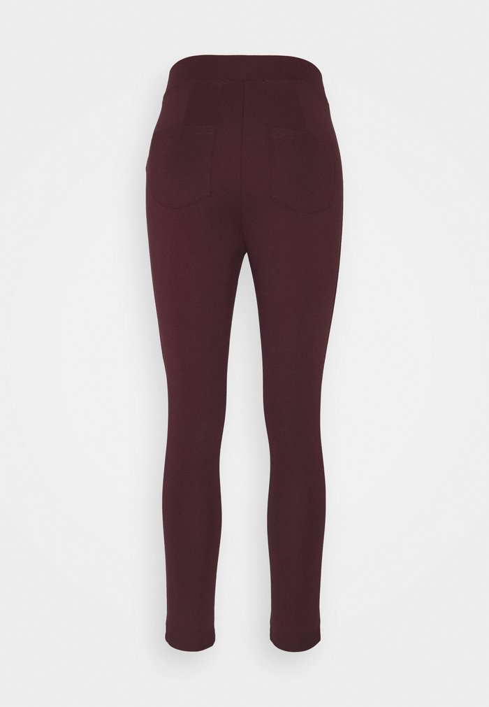 Pantalons Anna Field PUNTO WITH ZIP DETAIL Bordeaux Femme | JXH-0148494